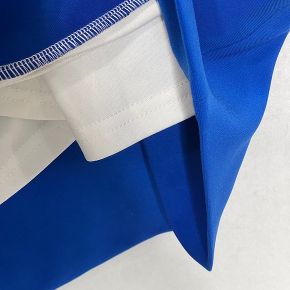 Joseph Ribkoff Silky Knit Diagonal Colour Block Stretch Jersey Dress US Size 10 - Picture 4 of 4